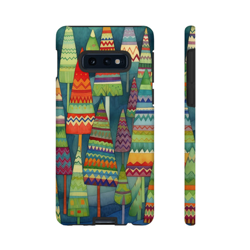 Knitted Christmas Trees - Impact Resistant Phone Case Samsung Galaxy S10E Matte
